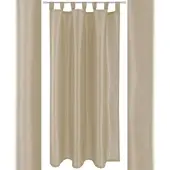 Bestlivings Gardine Blickdicht Taupe 140x145cm Schlaufen - Taupe hell