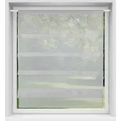 Bestlivings Bistrogardine Raffoptik mit Stangendurchzug "Sky" in 90x110 cm - Grau