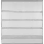 Bestlivings Bistrogardine Raffoptik mit Stangendurchzug "Sky" in 100x110 cm - Grau