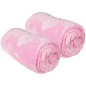 Bestlivings Kuscheldecke Celina 2er Pack Rosa 180 x 220 cm