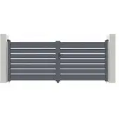 Casanoov Doppelflügeltor Aus Aluminium Vogel 350x140cm Grau