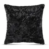 Bestlivings Kissenhülle Rose Kuschel 60 x 60 cm Schwarz