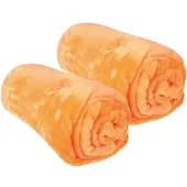 Bestlivings Kuscheldecke "Celina" 2er Pack Orange 130x170cm