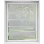 Bestlivings Bistrogardine Raffoptik mit Stangendurchzug "Sky" in 80x110 cm - Grau