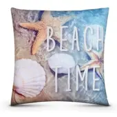 Bestlivings Outdoor Kissen mit Strandmotiv - Beach Time - 1 Stück ( 1er Pack )
