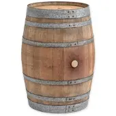 Temesso 225L Weinfass als Stehtisch - Oberfläche: Geölt, Farbe: Dunkler