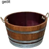 Temesso D 70cm - Halbiertes Weinfass - geölt mit Rollen
