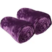 Bestlivings Kuscheldecke "Celina" 2er Pack Violett 60x80cm