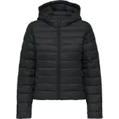 ONLY Steppjacke "ONLTAHIA LW QUILTED HOOD JKT OTW CC OTW", Damen, Gr. M, schwarz, Steppware, Obermaterial: 100% Nylon, unifarben, regular fit normal, Jacken Steppjacke, Kunstfaser
