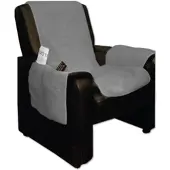 Bestlivings Sesselschoner Lammflor 147 x 147 cm Hellgrau