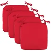 Bestlivings Stuhlkissen Canvas Bordeaux 38x38x2cm ( 4er Pack )