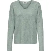 ONLY V-Ausschnitt-Pullover "ONLCAMILLA V-NECK L/S PULLOVER KNT NOOS" Materialmix, regular fit