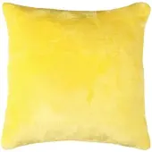 Bestlivings Dekokissen Kuschel Kissenbezug mit Reißverschluss 40 x 40 cm Gelb