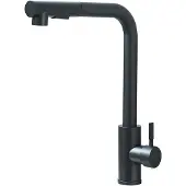 OEM Schwarze Edelstahl-Küchenarmatur, 360° drehbar, mit Dusche