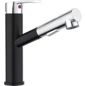 OEM Schwarze Küchenarmatur, 360° Drehbar, ABS Kunststoff, Hochdruck