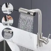 OEM Edelstahl-Küchenarmatur mit Dusche, 3-Stufen, Hochdruck, 360° drehbar