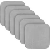 Bestlivings Stuhlkissen Struktur Hellgrau 38 x 38 x 3 cm 6er Pack