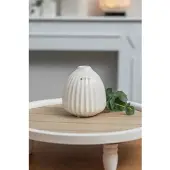 Tiziano Vase Nylan bauchig cremeweiß Keramik 12cm