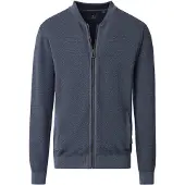 Casamoda Strickjacke Zip Structure Dunkelblau