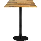 Restootab Stehtisch 60 x 60 cm – Modell Rom aus laminiertem Walnussholz