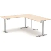 Innostyle Höhenverstellbarer Eckschreibtisch SANTORIN Riva Eiche 185 x 177 cm