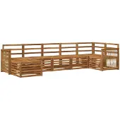 vidaXL Outdoor-Sofagarnitur 6 stk. Natur Massivholz Akazie