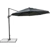 Osoltus Ampelschirm Sonnenschirm Pendelschirm rund 300 cm Anthrazit
