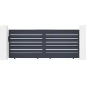 Casanoov Schiebetor Aus Aluminium Vogel 350x140cm Grau