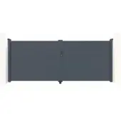 Casanoov Doppelflügeltor Aus Aluminium Eiger 400x160cm Grau