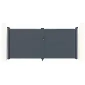 Casanoov Doppelflügeltor Aus Aluminium Eiger 350x160cm Grau
