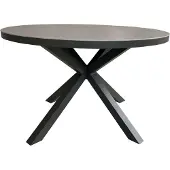 Mr. Deko Tisch Almeria 120cm rund light grey Aluminium