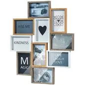 Kobolo Bilderrahmen Collage HEART in Braun | Gr.: onesize