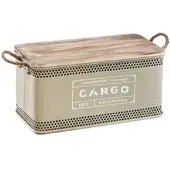 Kobolo Aufbewahrungsbox Wäschebehälter Box LOFT Eckig 64x32x31 cm