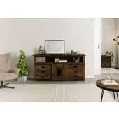 MASSIVMOEBEL24.DE Sideboard Mango 180x45x90 braun lackiert RAILWAY #467