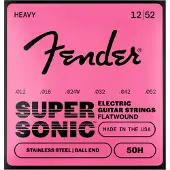 Fender SuperSonic 50H Gitarrensaiten flachumwickelt aus Edelstahl mit Kugelenden Saitenstärke .012–.052