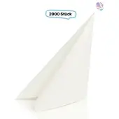 Blanc HYGIENIC Servietten weiß, 33er, 1/8 Falz, 2-lagig, 2000 Qualitäts-Servietten