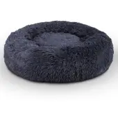 Bestlivings Haustierbett Fluffy Ø70cm Anthrazit Hundekissen Öko-Tex Hundebett Katzenbett