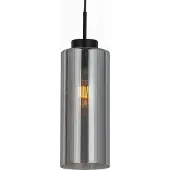 QAZQA Art Deco Hängelampe schwarz mit Rauchglas - Laura