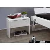 MASSIVMOEBEL24.DE Nachttisch Fichte 50x33x45 weiß lackiert VANCOUVER #700