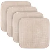 Bestlivings Stuhlkissen Struktur Creme 38 x 38 x 3 cm 4er Pack