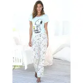 Peanuts Pyjama Set, 2 tlg. mit Snoopy und Woodstock Druck