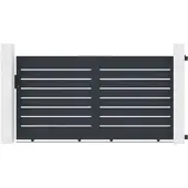 Casanoov Schiebetor Aus Aluminium Vogel 300x160cm Grau