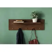 MASSIVMOEBEL24.DE Wandgarderobe Sheesham 115x23x35 rot-braun gebeizt TORONTO #172