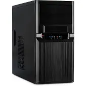 Inter-Tech TM-515, Micro Tower, PC, Schwarz, micro ATX, Metall, 36 cm