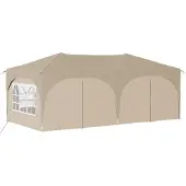 vidaXL Pop-up Partyzelt 575 x 288 x 245 cm Creme Oxford-Stoff
