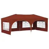 vidaXL Pop-up Partyzelt 575 x 288 x 245 cm Terrakotta Oxford-Stoff