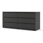 Ebuy24 Nada Kommode 6 Schubladen mattschwarz.
