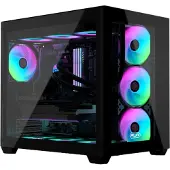 RAIJINTEK PAEAN C7, Midi Tower, PC, Schwarz, ATX, micro ATX, Mini-ITX, SPCC, Gehärtetes Glas, Gaming
