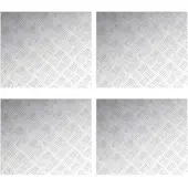 vidaXL Treppe Tritt 4 stk. 60 x 50 cm Silber Aluminium Rechtwinklig