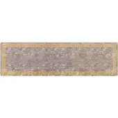 vidaXL Teppichläufer MARSA Grau 100 x 350 cm Polyester und PVC